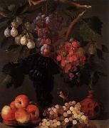 Juan Bautista de Espinosa Bodegon de uvas, manzanas y ciruelas Sweden oil painting artist